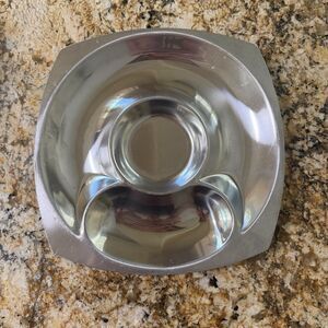 Mid-Century Modern Cultura Swedish 18-8 Stainless Serving Dish Chip & Dip 1960s